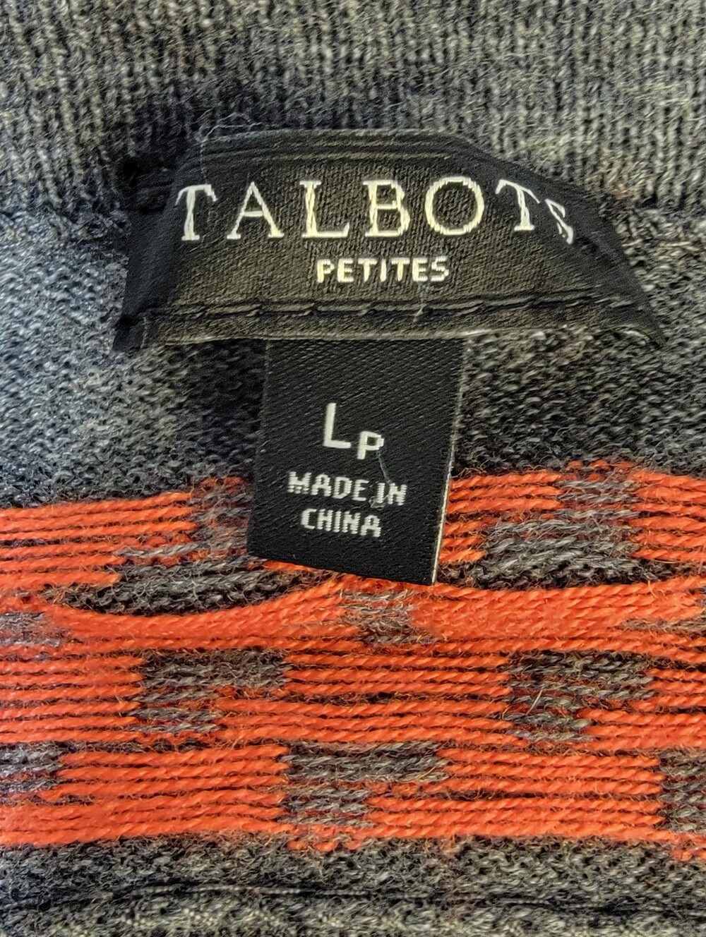 Talbots Southwest Sweater Womens L Petite Lambswool Blend Round Neck Pullover - Picture 4 of 10